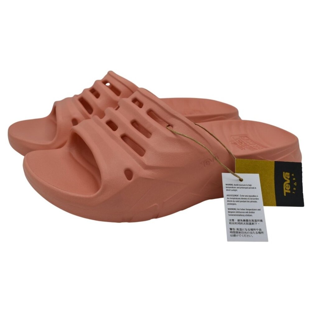 Teva Womens Size 8 Apretrail Slide Bloom Dahlia Coral Slides‎ Shoes
